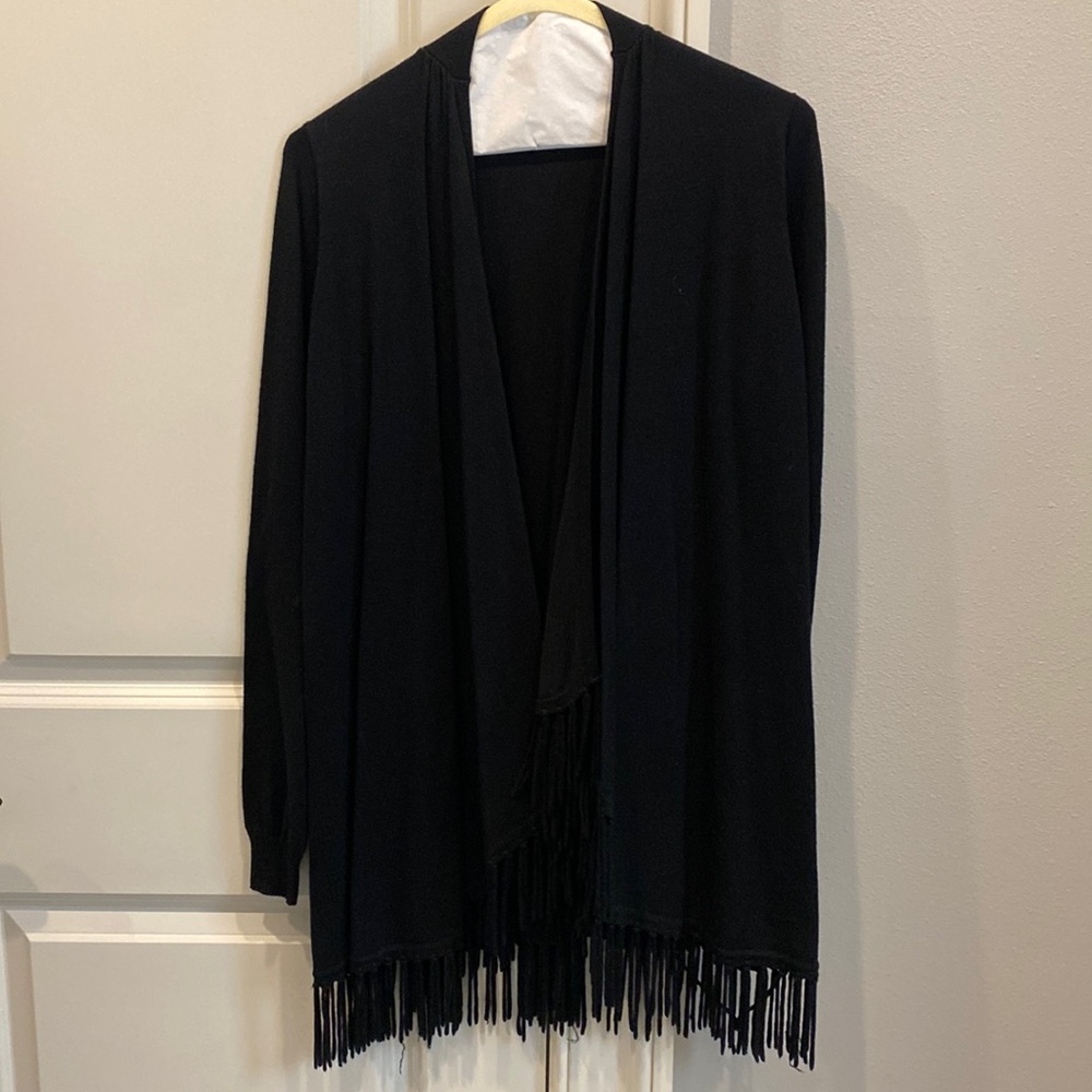 Black Cardigan w/ Fringe